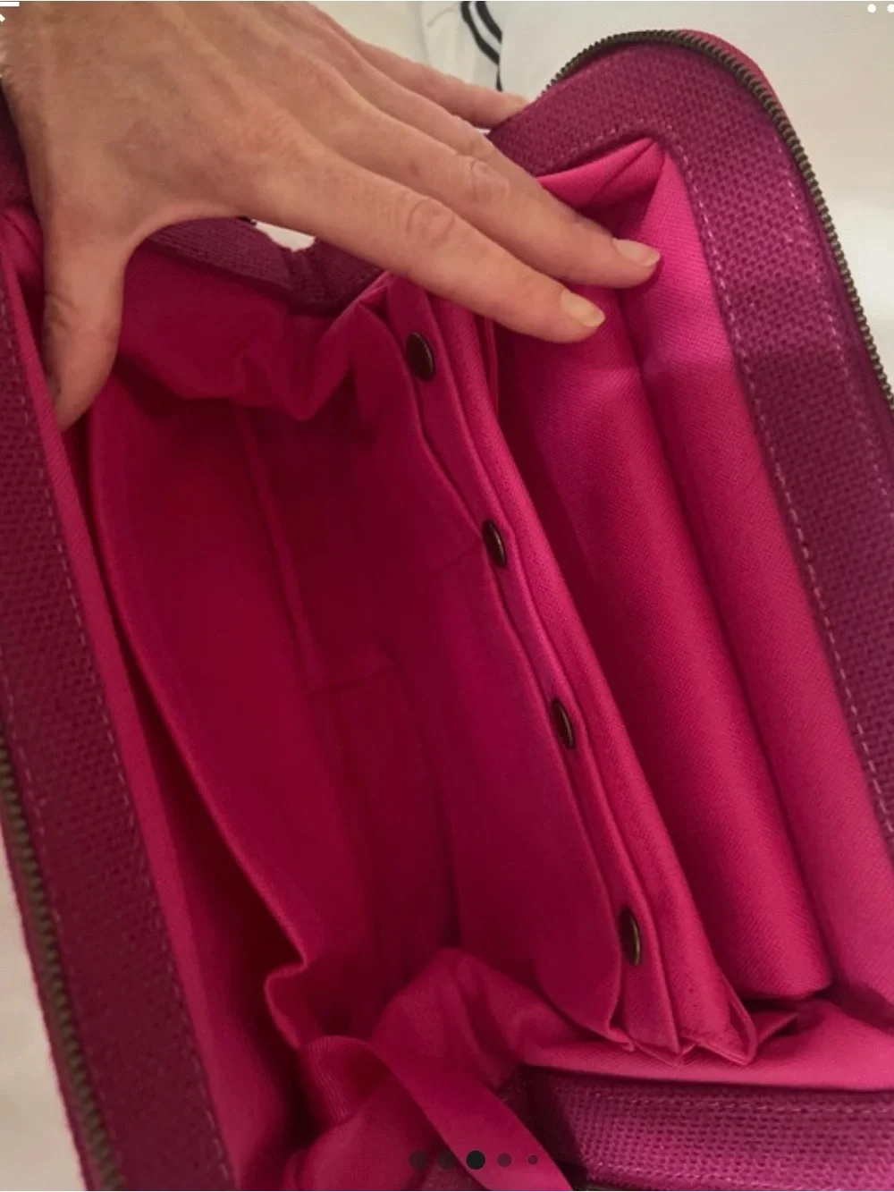 Cake by the Ocean Fuchsia Floral Velvet Cosmetic Pouch or dressy diaperbag
